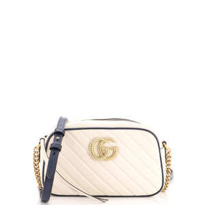 Gucci Small GG Marmont Shoulder Bag Diagonal Quilted Leather